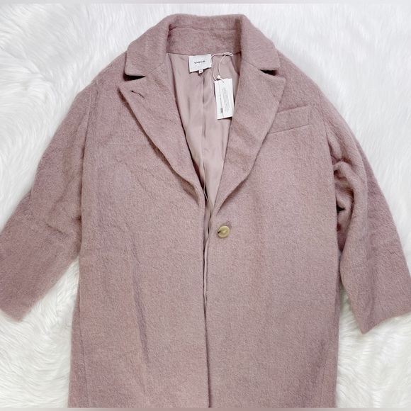 NWT $795 Vince Textured Wool Blend Notch Collar Coat - Picture 5 of 7